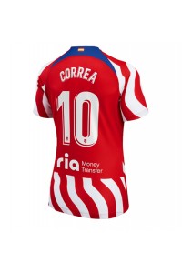 Atletico Madrid Angel Correa #10 Voetbaltruitje Thuis tenue Dames 2022-23 Korte Mouw